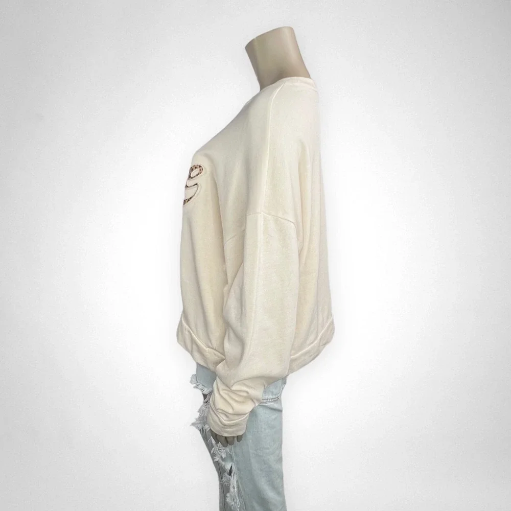 M&S COLLECTION Medium Off-White Cropped Sweater Size Casual Oversized‎